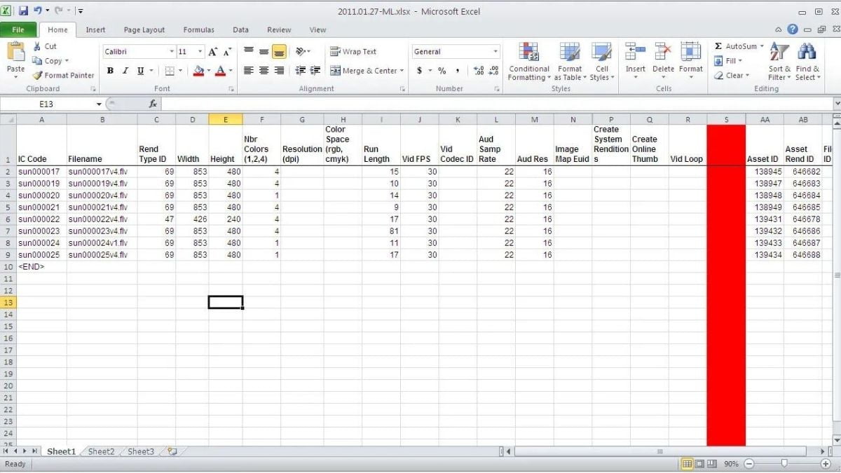 Excel Satir Sutun Doldurma 2