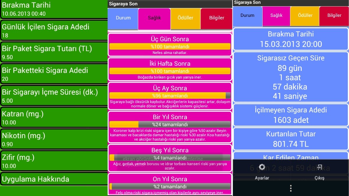 Sigara Birakma Uygulamasi