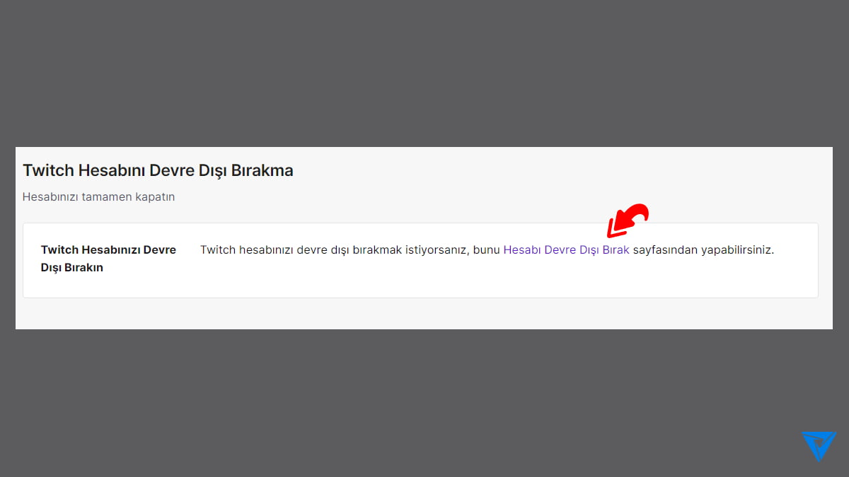 Twitch Hesap Dondurma Adim 2