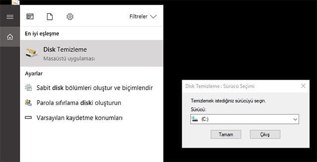 Disk Temizleme 1a