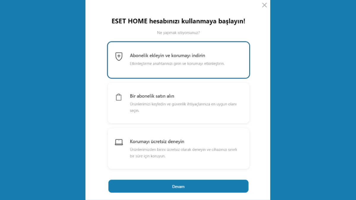 Eset Home Kullanma Adim 1