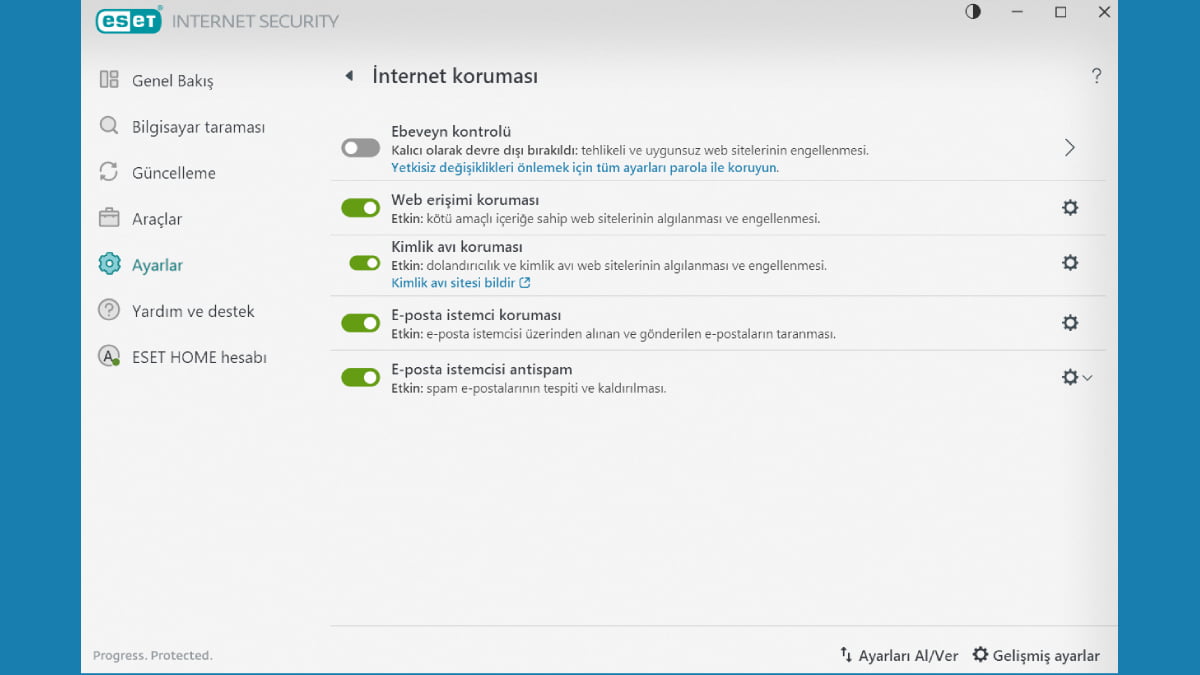 Eset Home Security Essential Internet Korumasi