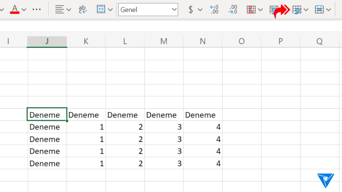 excel-tablo-yapma-adim-1