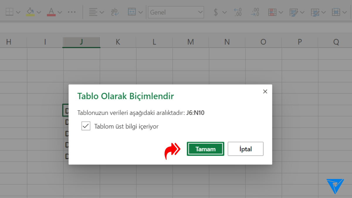 excel-tablo-yapma-adim-3