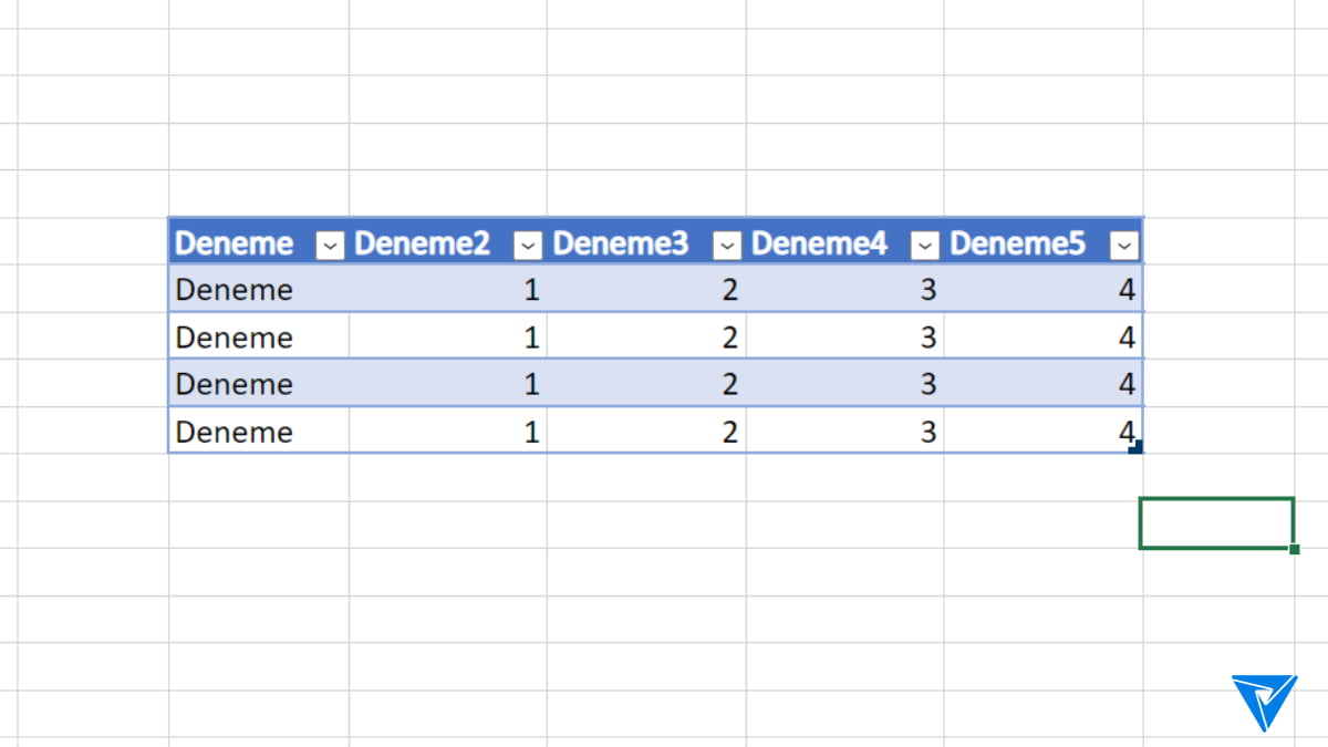 excel-tablo-yapma-adim-4