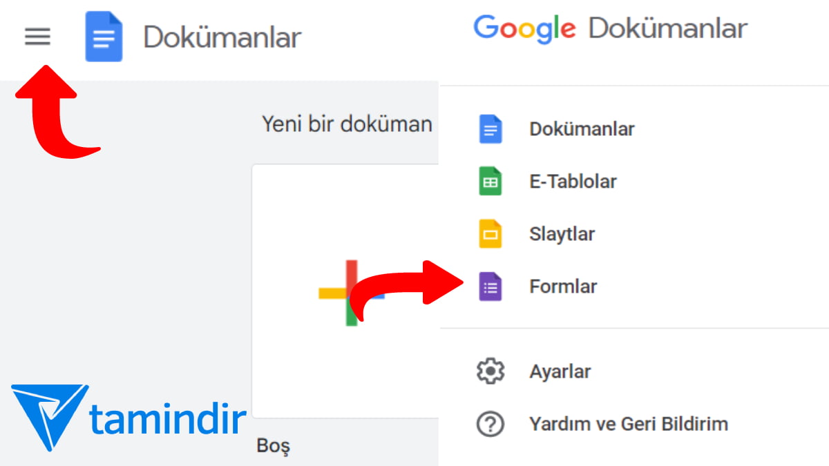 Google Docs Ile Anket Hazirlama Adim 1