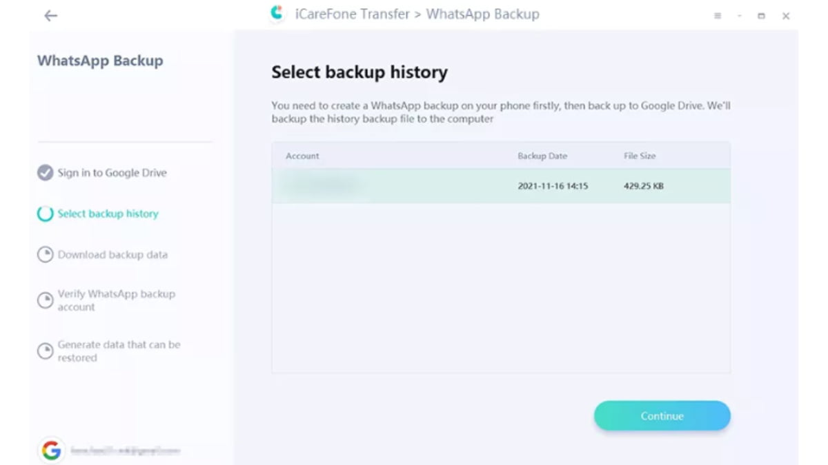 Icarefone Transfer Whatsapp Aktarma Adim 3