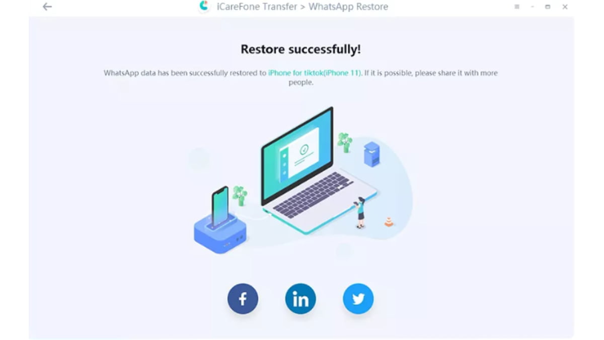 Icarefone Transfer Whatsapp Aktarma Adim 6