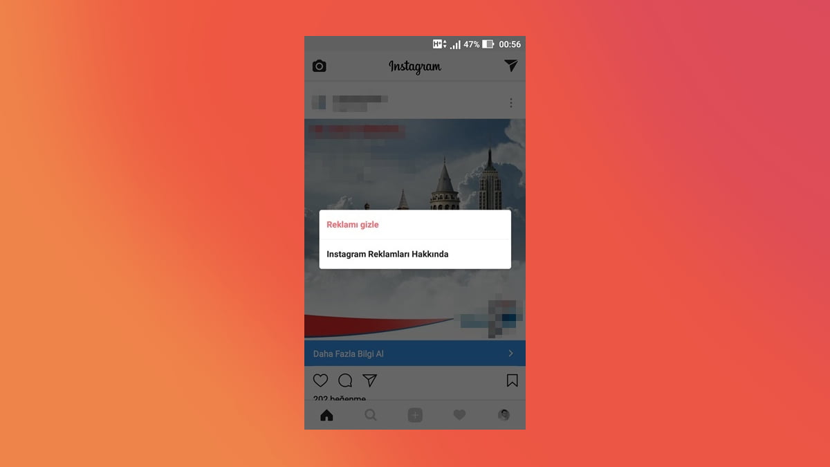 Instagram Reklam Gizleme Adim 1