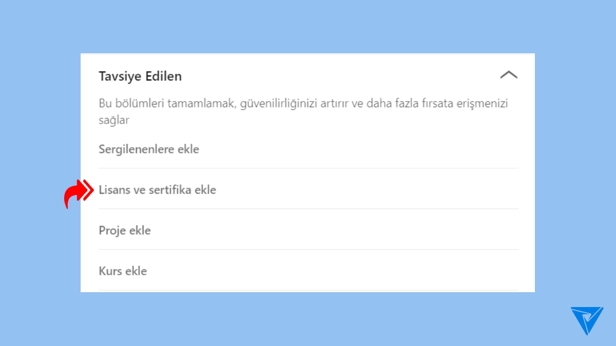 Linkedin Sertifika Nasil Eklenir Adim 3