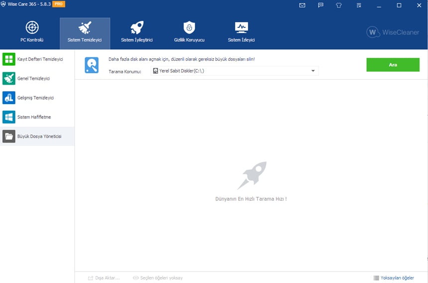 Wise Care 365 Sistem Temizleyici
