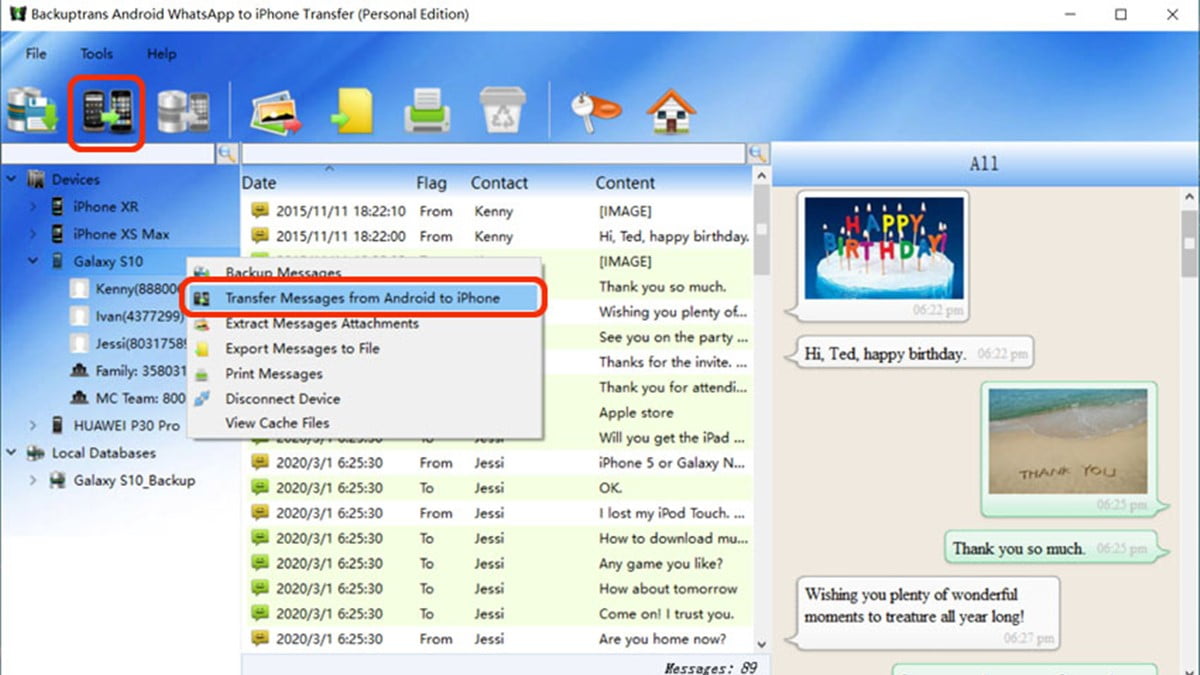 WhatsApp Mesajları Android'den iPhone'a Aktarma -3