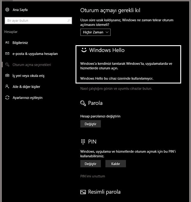 Windows 10 Hello